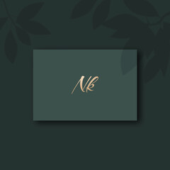 Nk logo design template