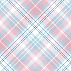 Seamless pattern in wondrous white, blue and pink colors for plaid, fabric, textile, clothes, tablecloth and other things. Vector image. 2