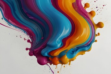 A lovely abstraction created by slowly blending liquid paints into an abstract background that is vibrant and abstract. - obrazy, fototapety, plakaty
