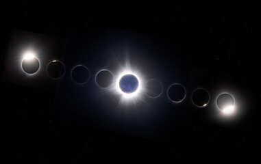 Total Solar Eclipse Composite taken in Waterville, Quebec, Canada