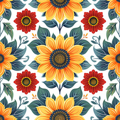 seamless pattern with flowers