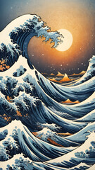 Imagine a serene ocean wave under a clear sky, perfect for a peaceful background 