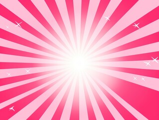 Pink abstract rays background vector presentation design template with light grey gradient sun burst shape pattern for comic book