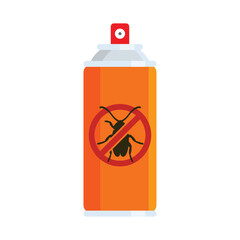 Reppelent Bottle Icon. Mosquito and Bug Insect Spray Aerosol. Vector