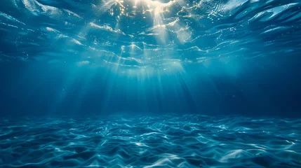 Foto op Canvas Beautiful blue ocean surface seen from underwater  © Anas
