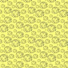 Abstract texture of gray small elements on a yellow background