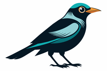Broadbill silhouette vector style