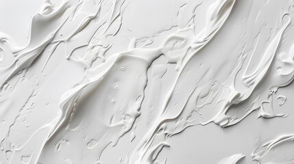 Fototapeta premium Texture of white oil paint as background