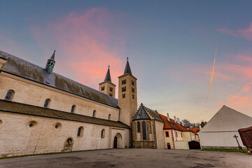 Premonstratensian Monastery from 12th century. Milevsko, Czech Republic. - obrazy, fototapety, plakaty