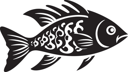 Aquatic Emblem for Brand Identity with Marine Themes