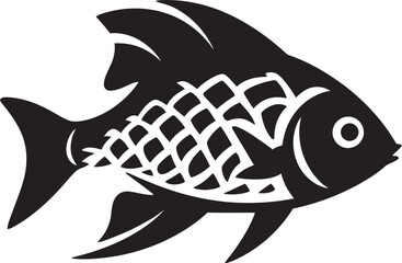 Abstract Fish Emblem Design with Contemporary Flair