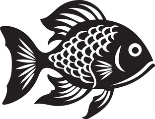 Abstract Fish Emblem Design