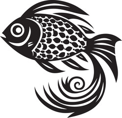 Dynamic Fish Logo Concept with Energetic Composition