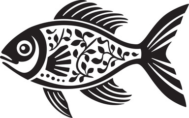 Underwater Inspired Emblem Design with Bubbles