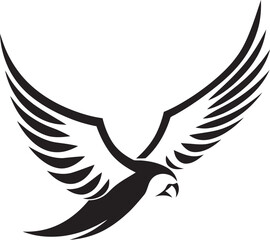 Eagle Owl in Vector Flight Pose