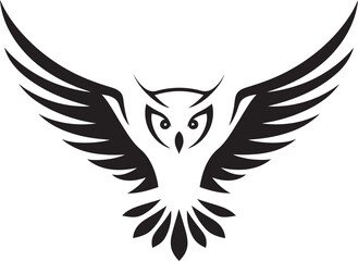 Eagle Owl in Vector Flight Pose