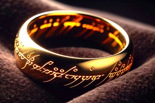 golden ring on a velvet background, One ring