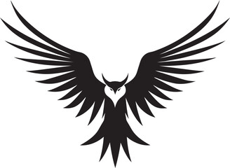 Skyward Serenity Flying Bird Vector Illustration