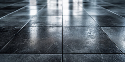 shiny tile floor