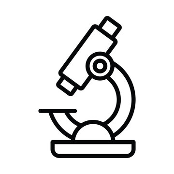 microscope icon line vector design 