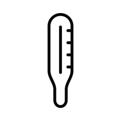 body temperature measuring icon line vector design
