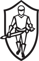 Battle Hardened Guardian Shield and Spear Vector Design