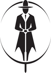 Armored Sentinel Shield and Spear Vector Graphic