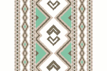 Geometric ethnic oriental ikat pattern traditional Design for background,carpet,wallpaper,clothing,wrapping,batic,fabric,vector Decorative strip for textiles.