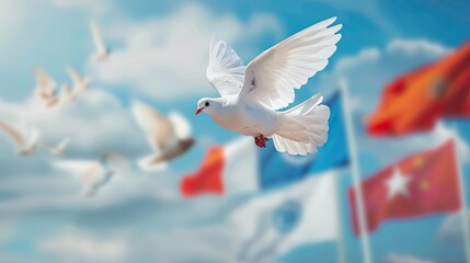 white dove flying in the sky International Delegate’s Day