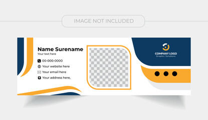 yellow black  business email signature design