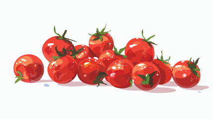 Salted cherry tomatoes. Vector illustration on white