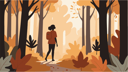 autumn in the park vector