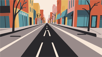 road to the city vector