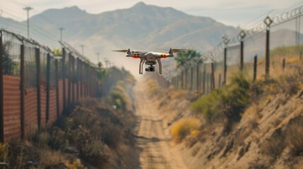 Drone Patrolling Border for Security