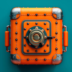 Bank safe, 2d design icon. AI generative - 785297872