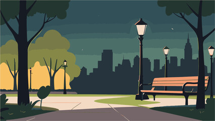 street in the city vector