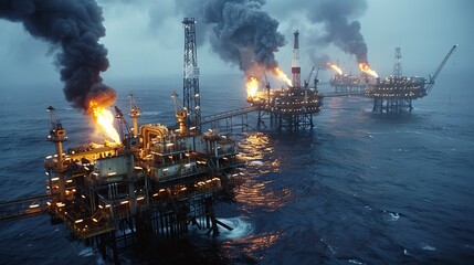 Debate on Offshore Oil Drilling - obrazy, fototapety, plakaty
