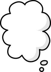 Black and white color speech bubble balloon, icon sticker memo keyword planner text box banner, flat png transparent element design