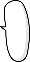 Black and white color speech bubble balloon, icon sticker memo keyword planner text box banner, flat png transparent element design