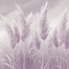 Grasses. Wallpaper, background in shades of brown, beige and gray