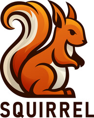 A squirrel animal design icon mascot illustration design concept