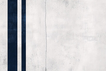 Vertical blue stripes on a textured gray concrete wall