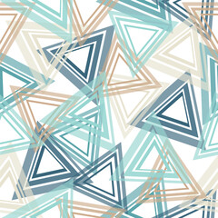 Rainbow color triangle seamless pattern