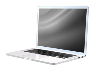 The Digital Canvas: A Laptops Perspective. On a White or Clear Surface PNG Transparent Background.
