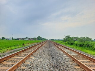 Fototapeta premium railway in the countryside