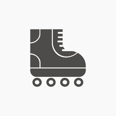 Ski boot icon vector. winter sport symbol sign