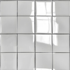 Obraz premium White tile wall checkered background. Ceramic wall and floor tiles mosaic background