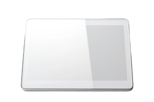 The Weight of White: A Minimalist Electronic Scale. On a White or Clear Surface PNG Transparent Background.