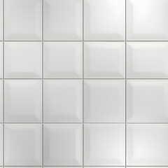 White tile wall checkered background.  Ceramic wall and floor tiles mosaic background