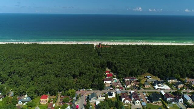 Beautiful Panorama Beach Sae Debki Krajobraz Morze Aerial View Poland